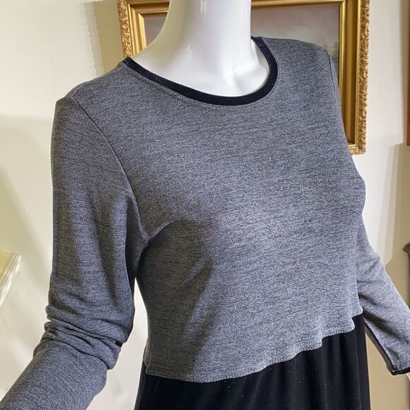 Talbots Petites Grey & Black Velvet Maxi Dress - Picture 8 of 14